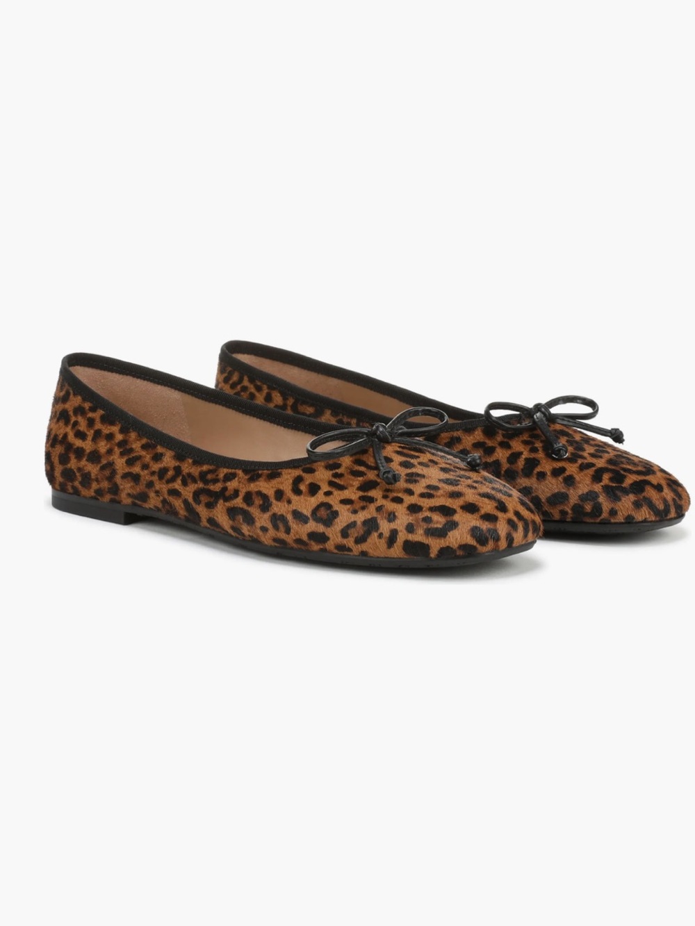 🆕 Sam Edelman Alie Genuine Calf Hair Brahma Leopard Print Ballet Flats sz 8